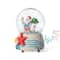 Glitzhome® 100mm Christmas Resin Musical Snowflakes Santa on Vacation Waterglobe